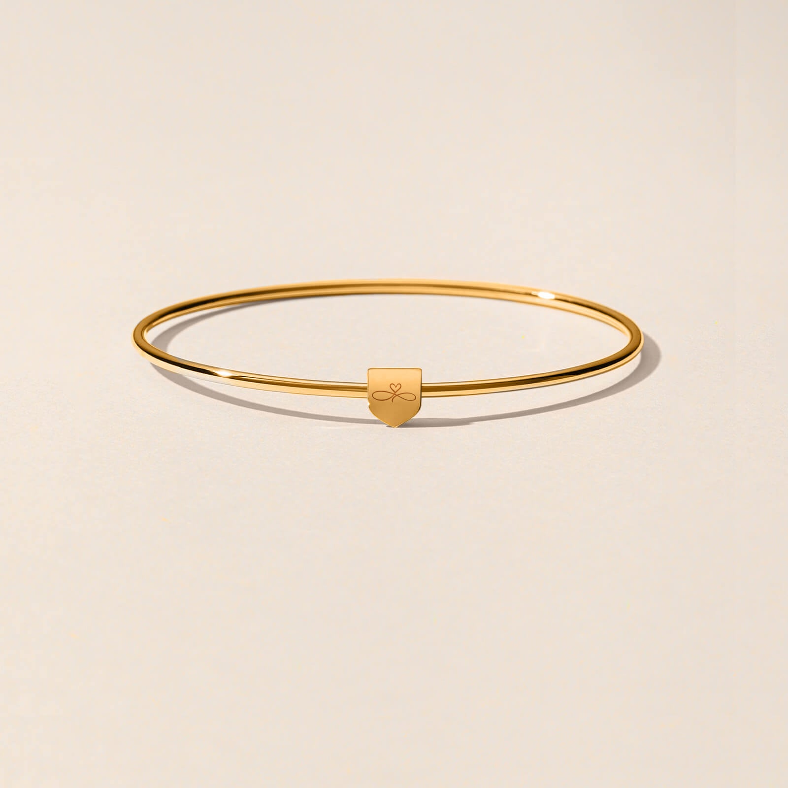 Jonc Blason d'Or cœur infini - Taille M