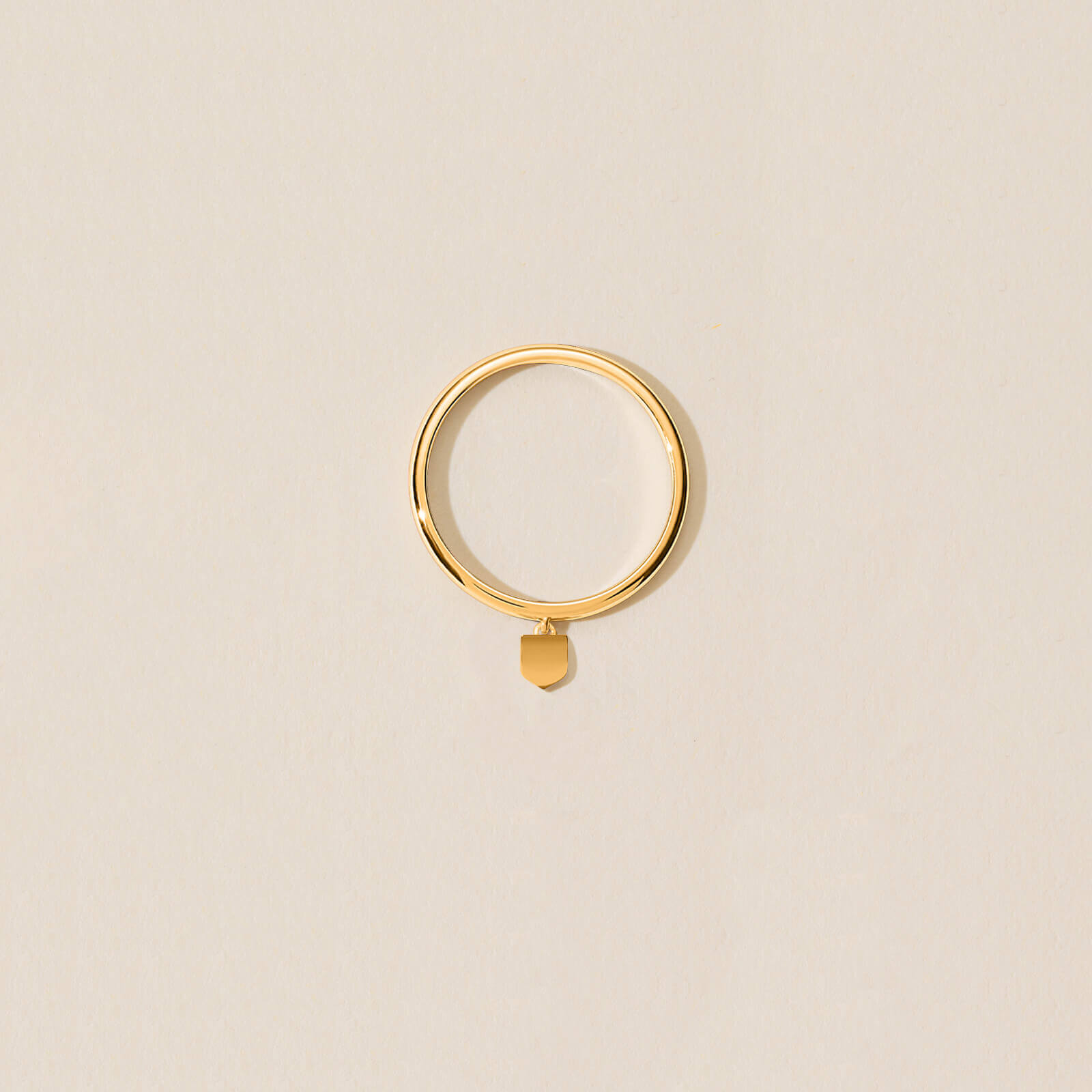 Bague Blason d'Or médaille sur anneau personnalisable
