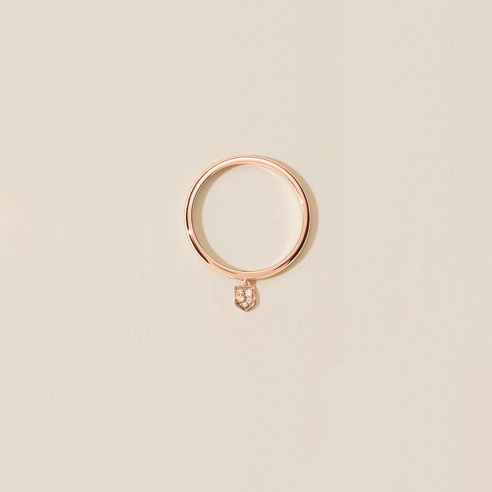 Bague Blason d'Or médaille sur anneau personnalisable