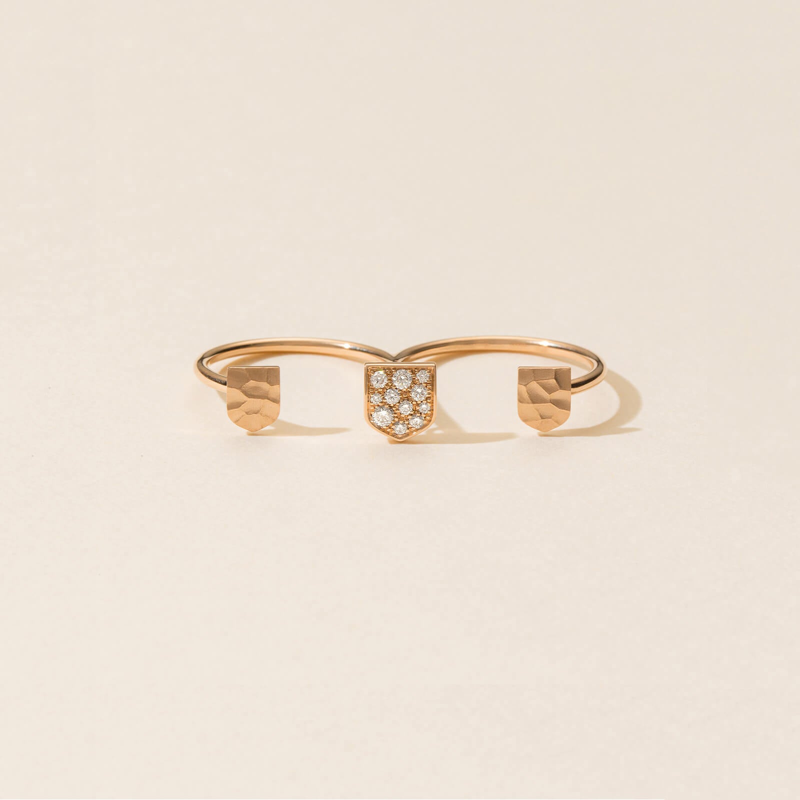 Bague Triple Blasons d'Or