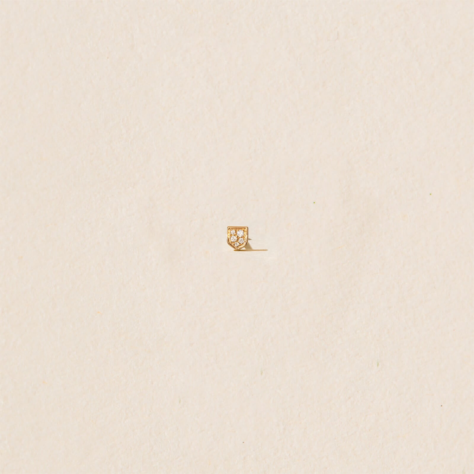 Solo Puce d'oreille personnalisable - mini blason pavé diamants