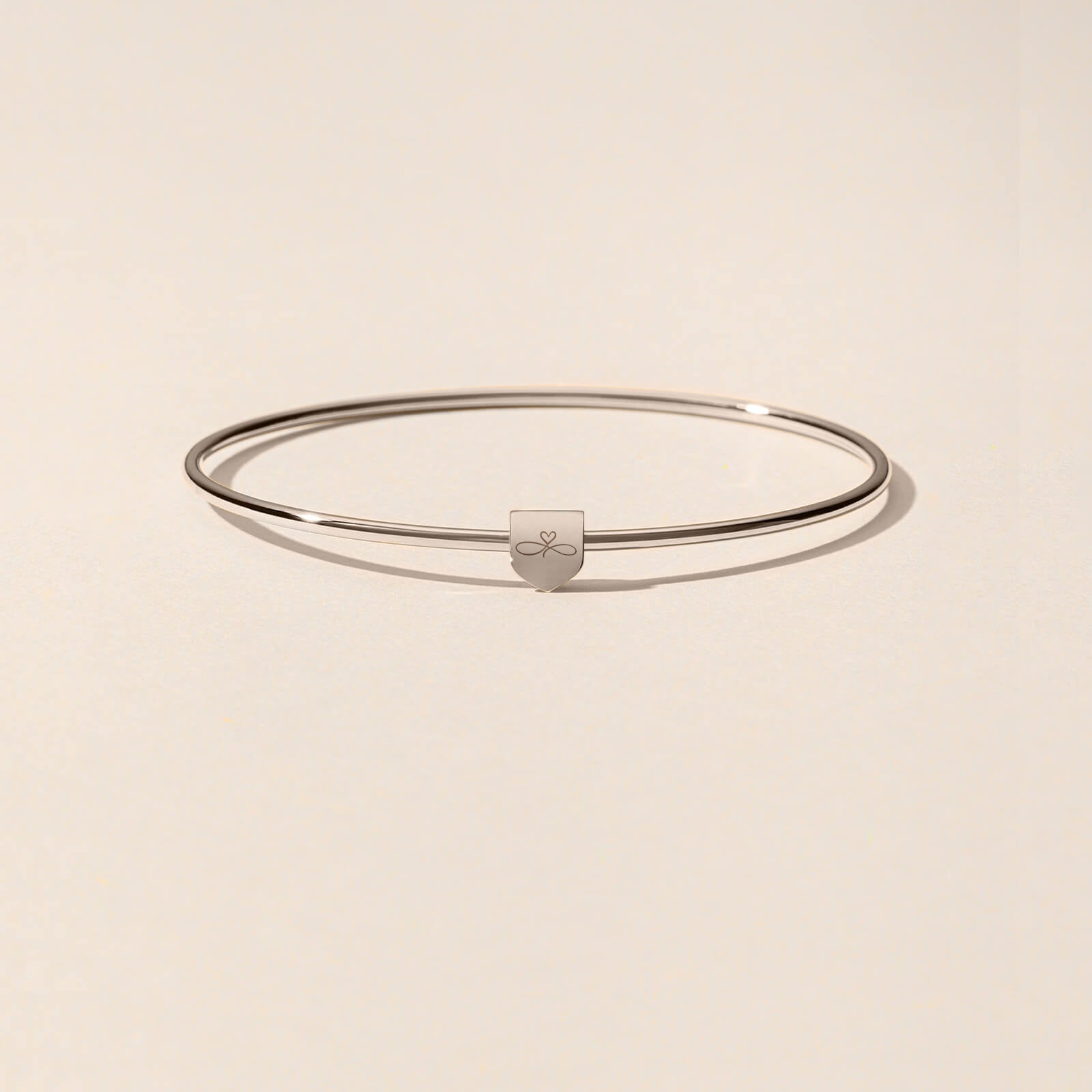 Jonc Blason d'Or cœur infini - Taille M