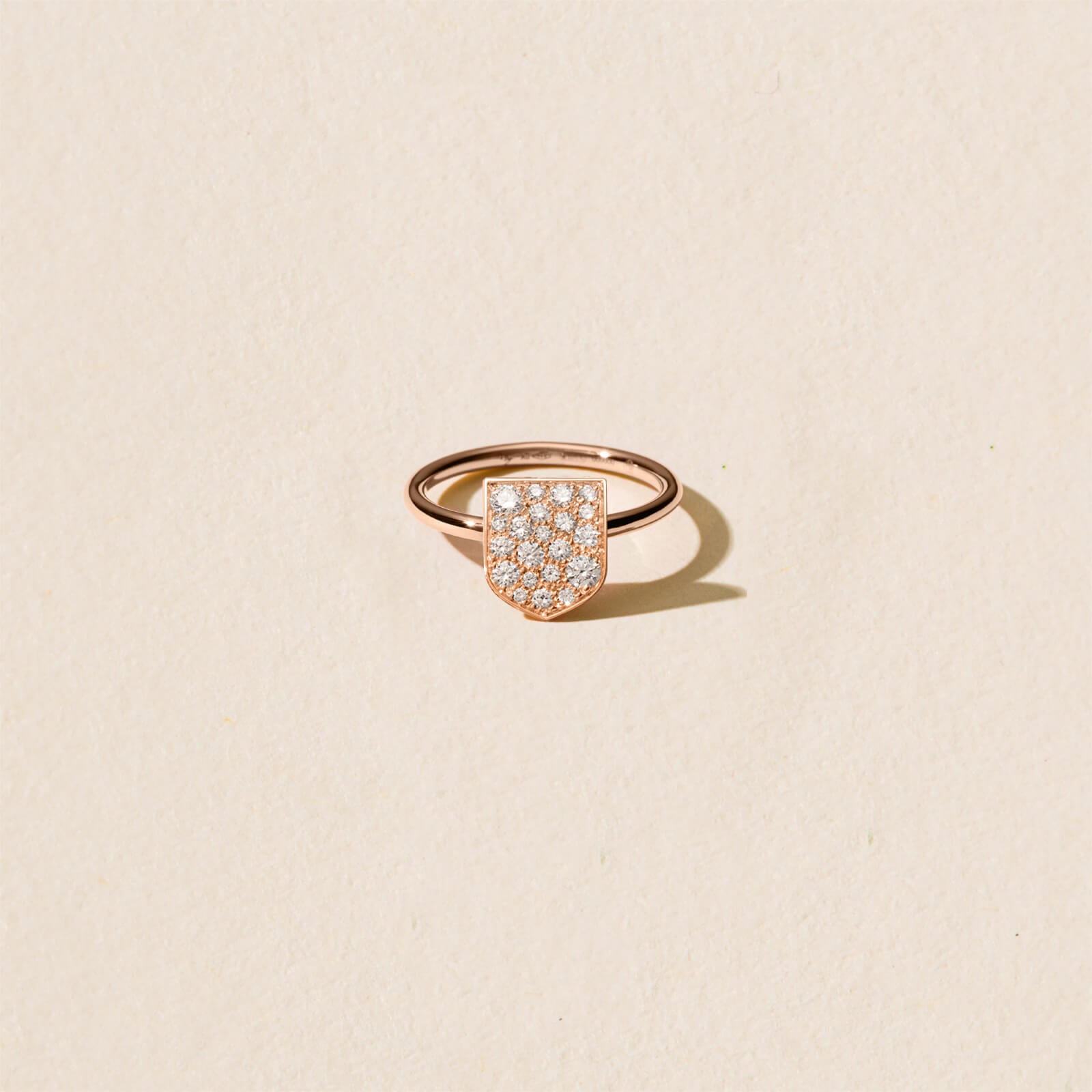 White Gold and Diamond Blason Ring